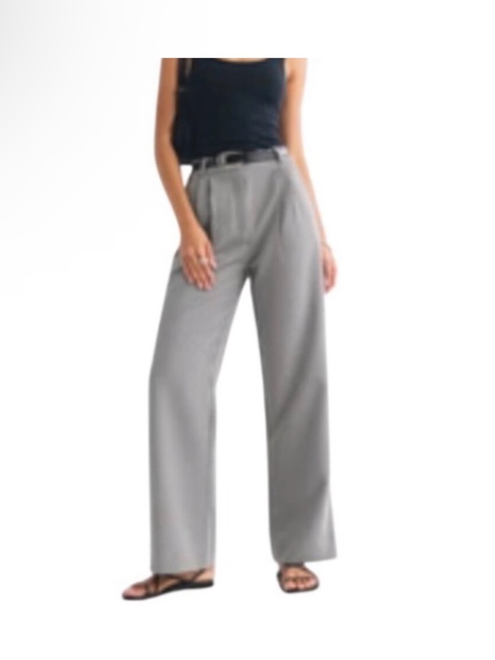 Abercrombie‎ & Fitch A&F Sloane Tailored Wide Leg Pants Gray XL